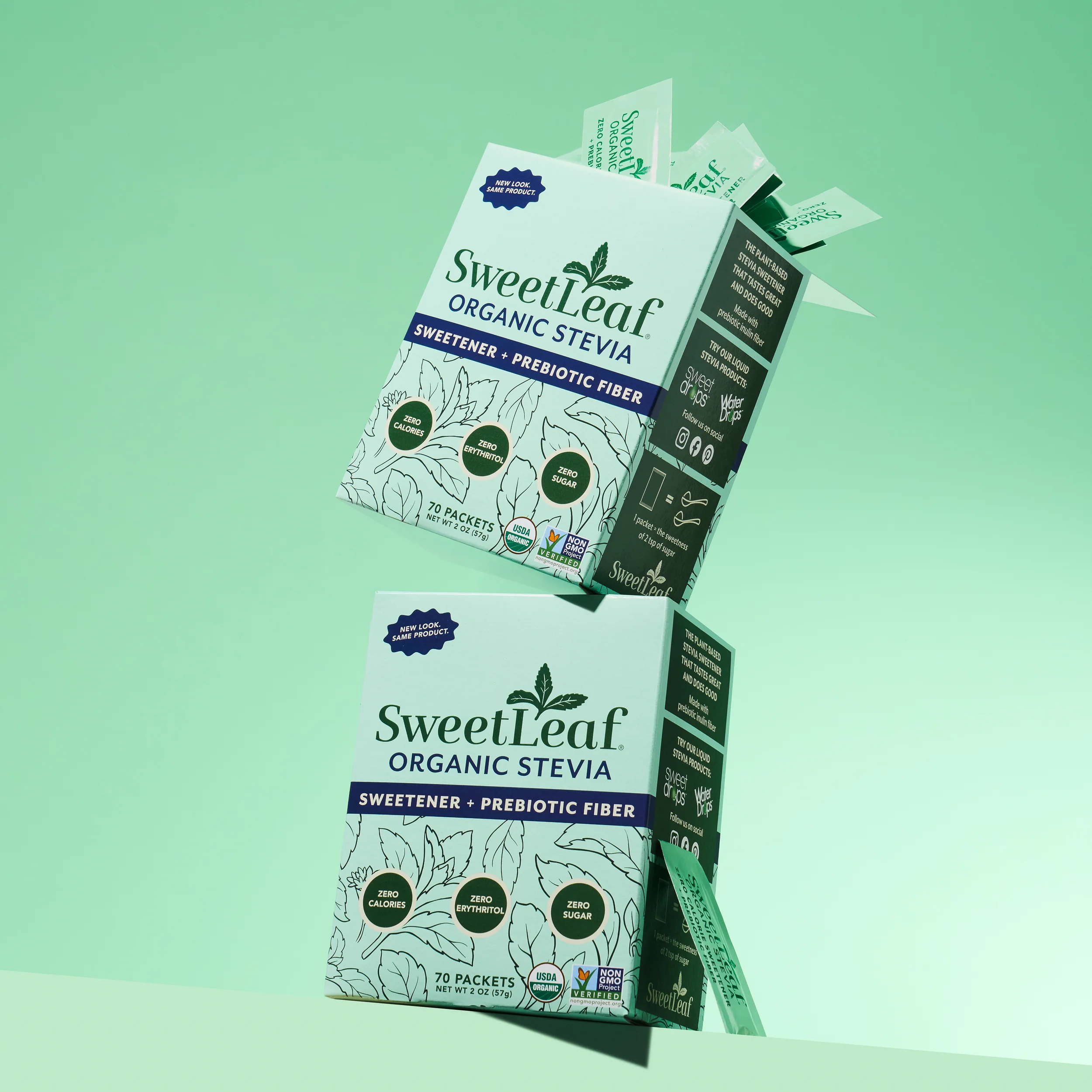 Organic Stevia Sweetener, 70 packets - Image 3