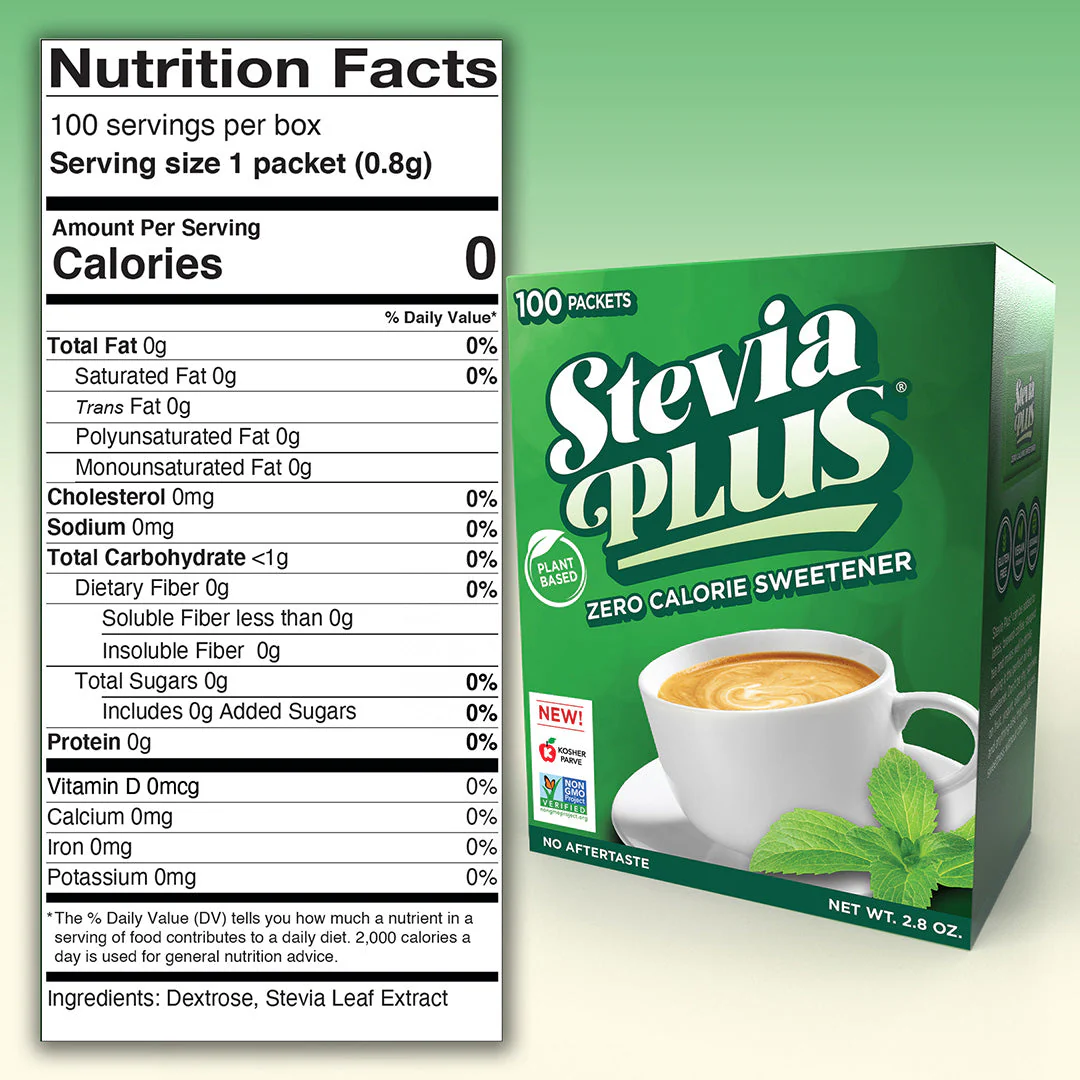 Stevia Plus®, 100 Packets - Image 3