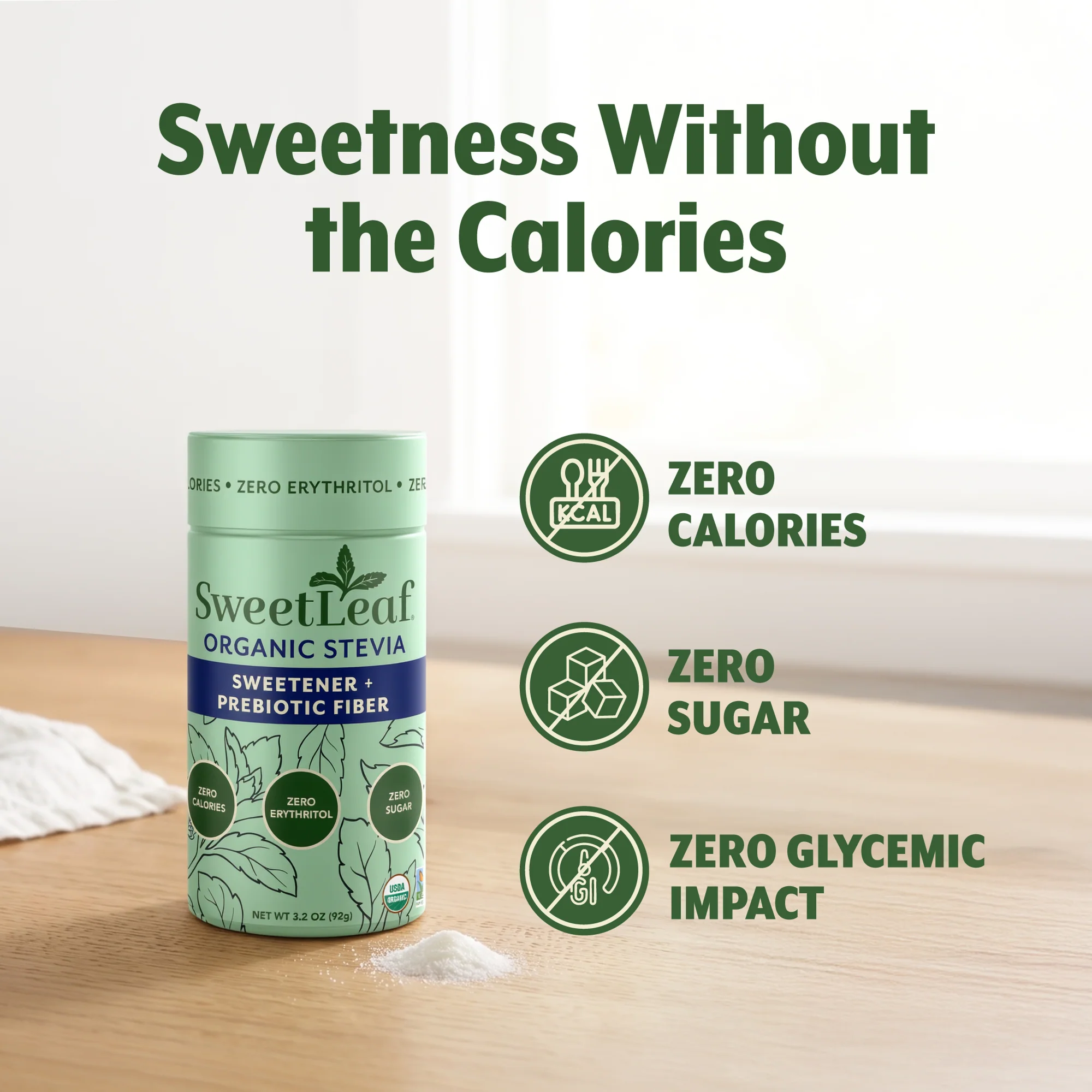 Organic Stevia Shaker, 230 servings - Image 3